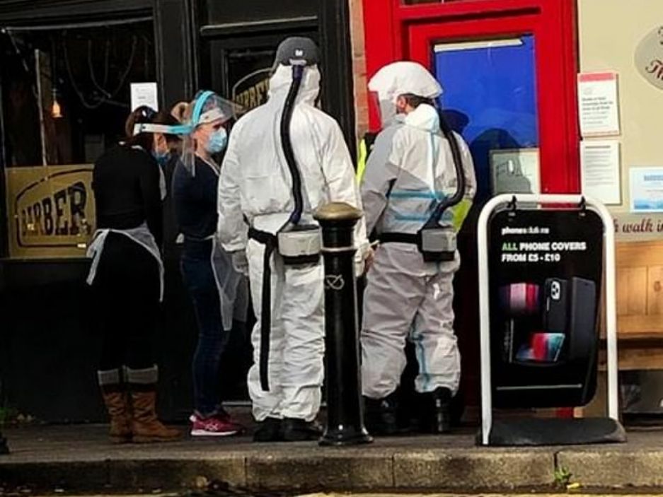 HMN - Emergency workers in hazmat suits were called to High Street in Stone, Staffordshire, after a man collapsed and died in the street yesterday