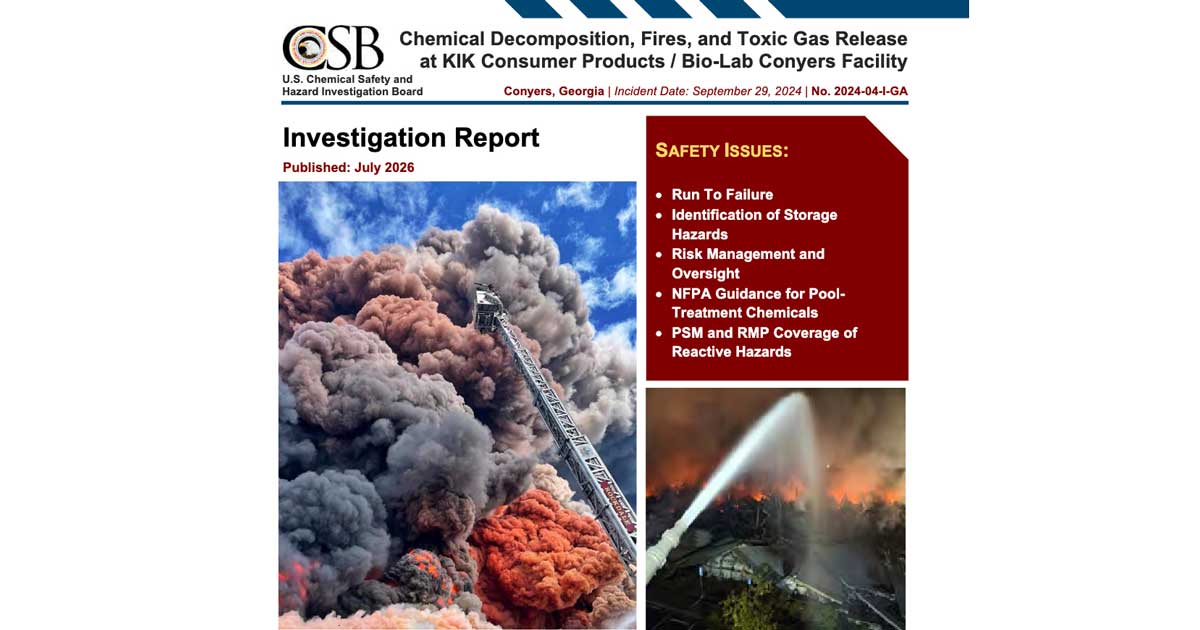Final Report on Massive Ga Chlorine Warehouse Incident
